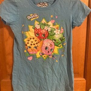 Shopkins Kids Teal T-Shirt with Colorful Characters